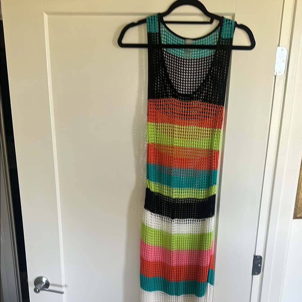 PQ Swim Shiloh crochet Multicolor Striped Coverup